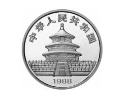 China Panda 5 Unzen 1988 Silberpanda 50 Yuan