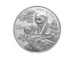 China Panda 5 Unzen 1992 Silberpanda 50 Yuan