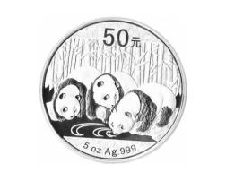 China Panda 5 Unzen 2013 PP Silberpanda 50 Yuan mit Box
