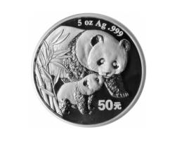 China Panda 5 Unzen 2004 PP Silberpanda 50 Yuan mit Box