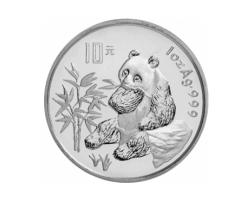 China Panda 5 Unzen 1996 Silberpanda 50 Yuan