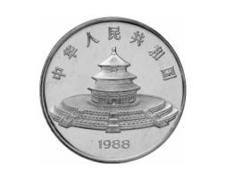 China Panda 12 Unzen 1988 Silberpanda 100 Yuan