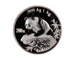 China Panda 1 Kilo 1999 Silberpanda 200 Yuan