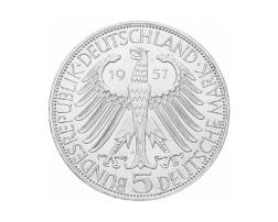 5 DM Silber Gedenkmünze Freiherr Eichendorff 1957