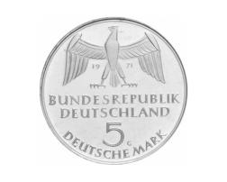 5 DM Silber Gedenkmünze Reichsgründung 1971