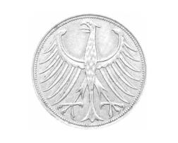 5 DM Silber Gedenkmünze Silberadler 1958 J