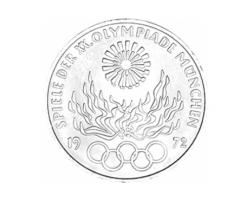 10 DM Silber Gedenkmünze Olympiade Feuer 1972
