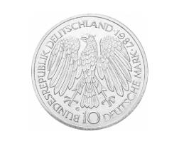 10 DM Silber Gedenkmünze Römische Verträge 1987
