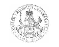 10 DM Silber Gedenkmünze Friedrich Barbarossa 1990