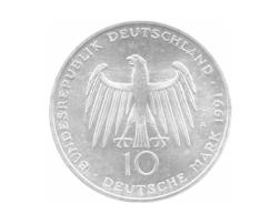 10 DM Silber Gedenkmünze Brandenburger Tor 1991