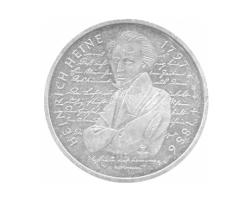 10 DM Silber Gedenkmünze Heinrich Heine 1997