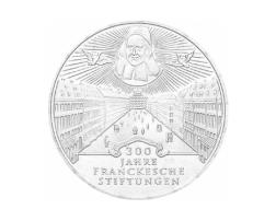 10 DM Silber Gedenkmünze Franckesche Stiftungen 1998