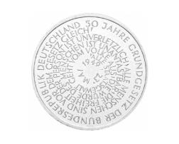 10 DM Silber Gedenkmünze 50 Jahre Grundgesetz 1999