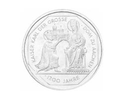 10 DM Silber Gedenkmünze Dom zu Aachen 2000