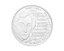10 DM Silber Gedenkmünze Albert Gustav Lortzing 2001