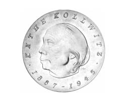 DDR 1967 10 Mark Silber Gedenkmünze Käthe Kollwitz