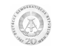 DDR 1967 20 Mark Silber Gedenkmünze Wilhelm Humboldt
