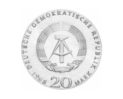 DDR 1968 20 Mark Silber Gedenkmünze Karl Marx
