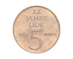 DDR 1969 5 Mark Gedenkmünze 20 Jahre DDR