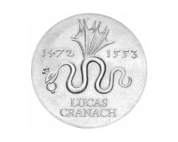 DDR 1972 20 Mark Silber Gedenkmünze Lucas Cranach