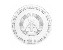 DDR 1975 10 Mark Silber Gedenkmünze Albert Schweitzer