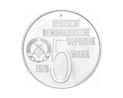DDR 1978 5 Mark Gedenkmünze Antiapartheid