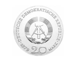 DDR 1979 20 Mark Silber Gedenkmünze Lessing