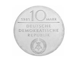 DDR 1981 10 Mark Silber Gedenkmünze Georg Hegel