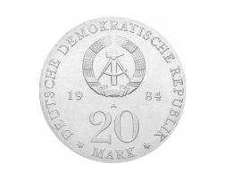 DDR 1984 20 Mark Silber Gedenkmünze Georg Händel