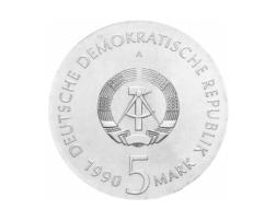 DDR 1990 5 Mark Gedenkmünze Kurt Tucholsky