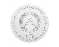 DDR 1990 10 Mark Silber Gedenkmünze Johann Fichte