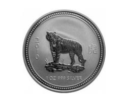 Lunar I Silbermünze Australien Tiger 1 Unzen 2010 Perth Mint