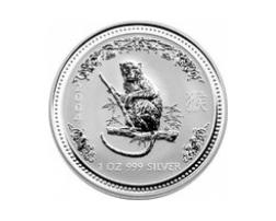 Lunar I Silbermünze Australien Affe 1 Unzen 2004 Perth Mint