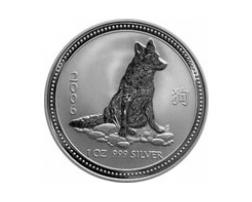 Lunar I Silbermünze Australien Hund 1 Unzen 2006 Perth Mint