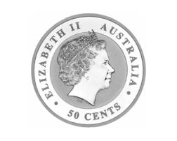 Lunar I Silbermünze Australien Ziege 1/2 Unzen 2003 Perth Mint