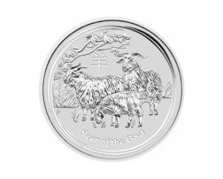 Lunar II Silbermünze Australien Ziege 1 Kilo 2015 Perth Mint
