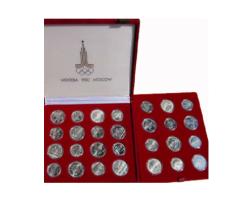Sammlung Silbermünzen Olympiade Moskau 