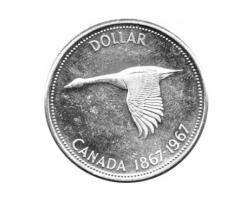 Canada Silber Gedenkmünze 1 Dollar Jubiläum 1967