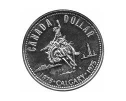 Canada Silber Gedenkmünze 1 Dollar Calgary 1975