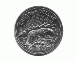 Canada Silber Gedenkmünze 1 Dollar Eisbär 1980