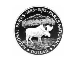 Canada Silber Gedenkmünze 1 Dollar Elch 1985