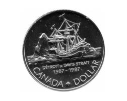 Canada Silber Gedenkmünze 1 Dollar Polarschiff 1987