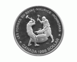 Canada Silber Gedenkmünze 1 Dollar Eisenschmiede 1988