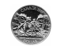 Canada Silber Gedenkmünze 1 Dollar Mackenzie 1989