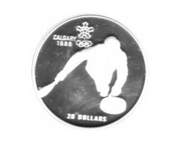 Canada Silber Calgary 1988 20 Dollar Curling PP