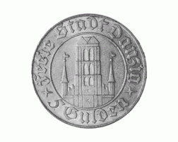 Freie Stadt Danzig 5 Gulden Marienkirche 1932