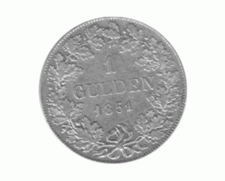 Altdeutschland Freie Stadt Frankfurt Silber Gulden 1851