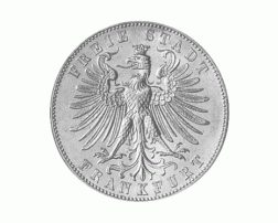 Altdeutschland Freie Stadt Frankfurt Silber Taler 1862