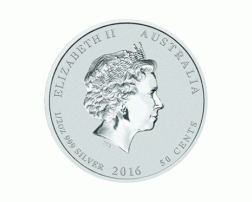 Lunar II Silbermünze Australien Affe 1/2 Unze 2016 Perth Mint