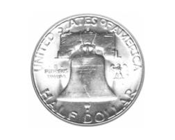Halve Dollar 1948-1963 Franklin 1/2 Silber Dollar
